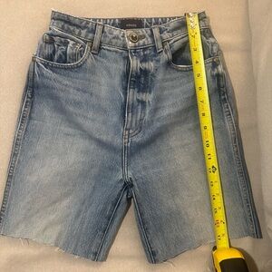 KHAITE Blue Jean Shorts